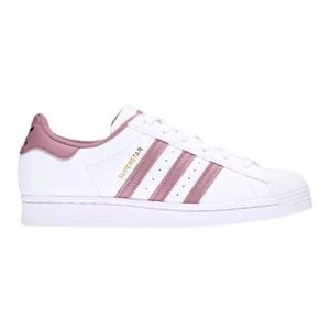 adidas Women's Superstar Shoes (white/mauve)